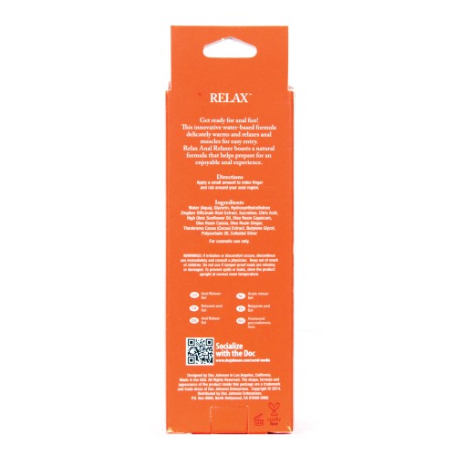 Relax Anal Relaxer Water Based Gel