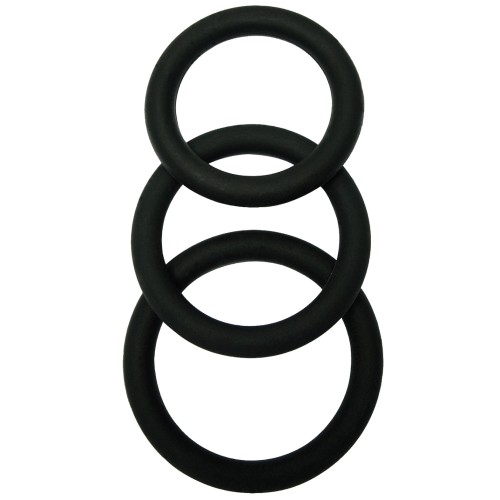 MALESATION Cock Ring Set - 3 Pack Black for Enhanced Pleasure