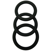 MALESATION Cock Ring Set - 3 Pack Black for Enhanced Pleasure