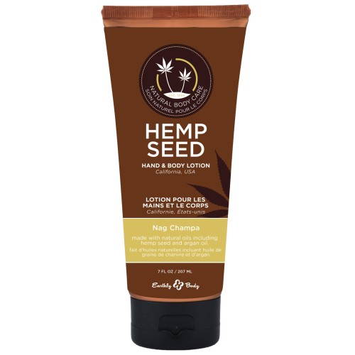 Earthly Body Nag Champa Hemp Seed Lotion for Deep Hydration