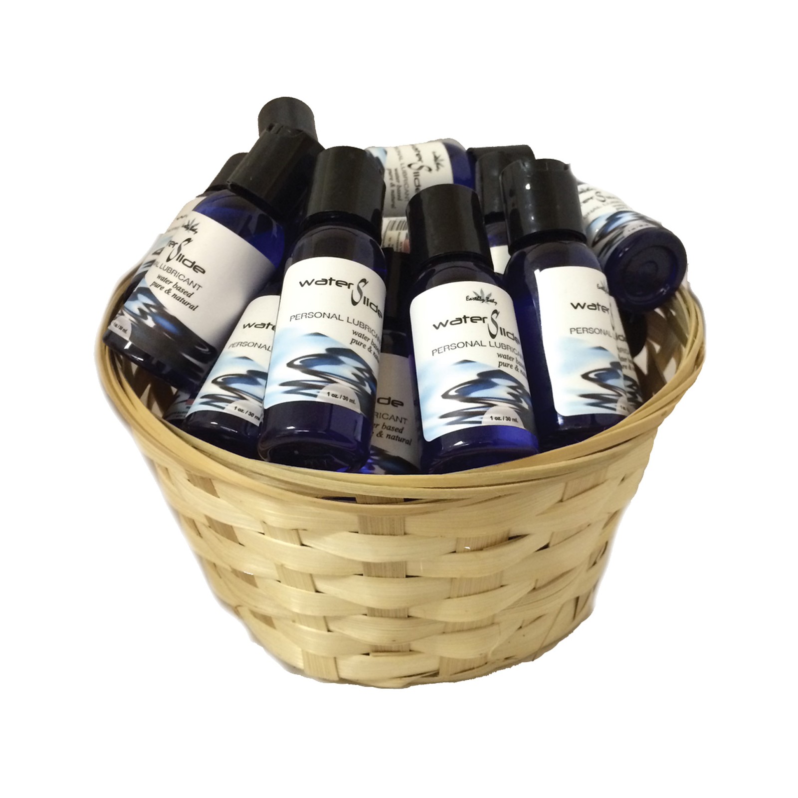 Earthly Body Waterslide Personal Lubricant - Basket of 30