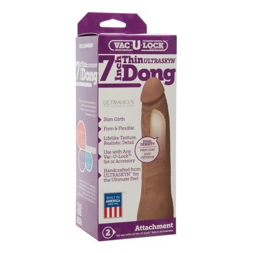 Vac-U-Lock 7 Inch Ultraskyn Dong Brown