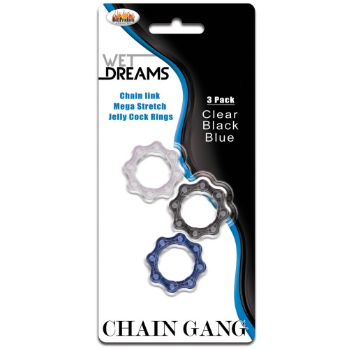 Anillos para el Pene Wet Dreams Chain Gang para Mayor Placer