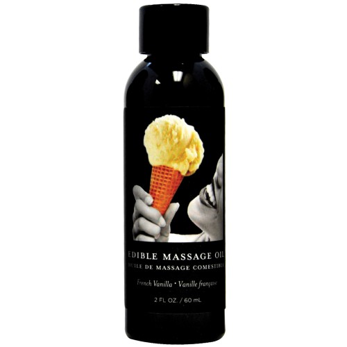 Earthly Body Edible Massage Oil in French Vanilla