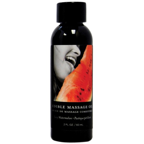 Earthly Body Edible Massage Oil - 2 oz Watermelon