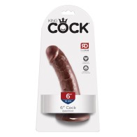 King Cock 6 Inch Dildo Brown