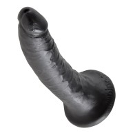 King Cock 7 Inches Black Dildo with Suction Base