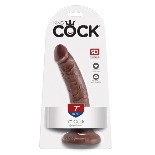 Pene King Cock 7 Pulgadas Marrón para Placer Realista