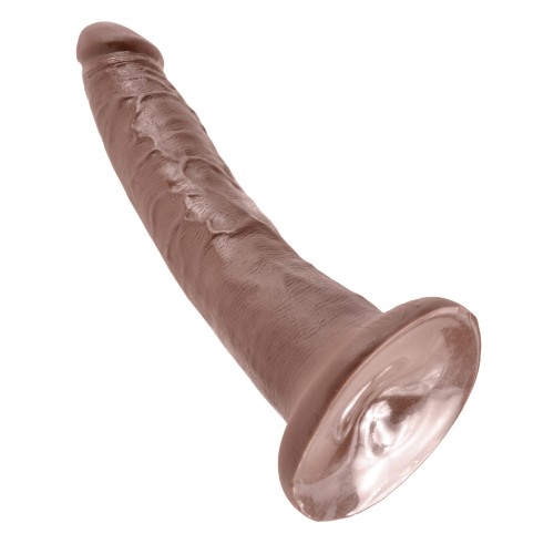 King Cock 7 Inch Brown Dildo for Realistic Pleasure