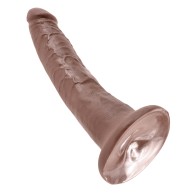 King Cock 7 Inch Brown Dildo for Realistic Pleasure