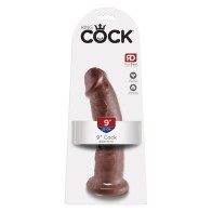 King Cock 9 Inch Realistic Dildo Brown