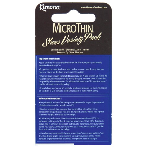 Kimono Micro Thin Condom Pack of 3 for Ultimate Comfort