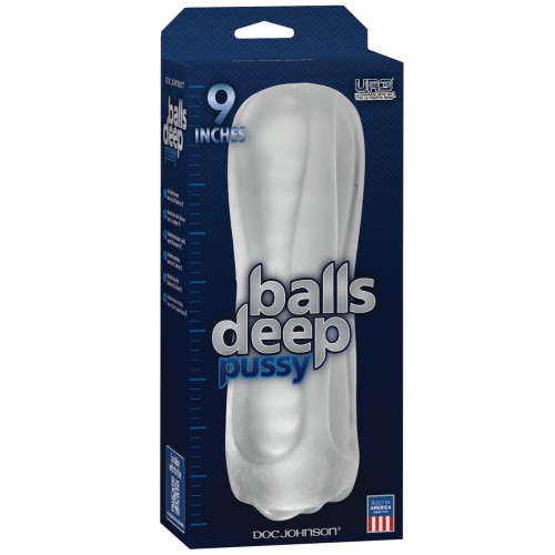 Balls Deep The Baller 9 Inch Pussy Stroker - Frost for Maximum Pleasure