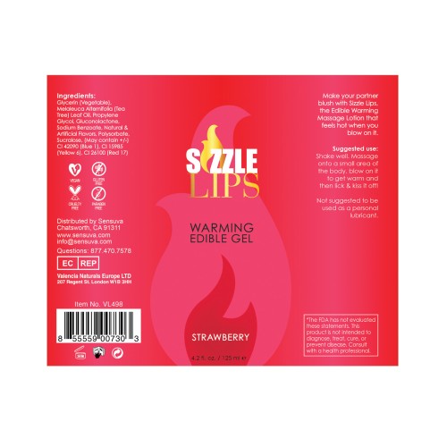 Sizzle Lips Warming Gel Strawberry