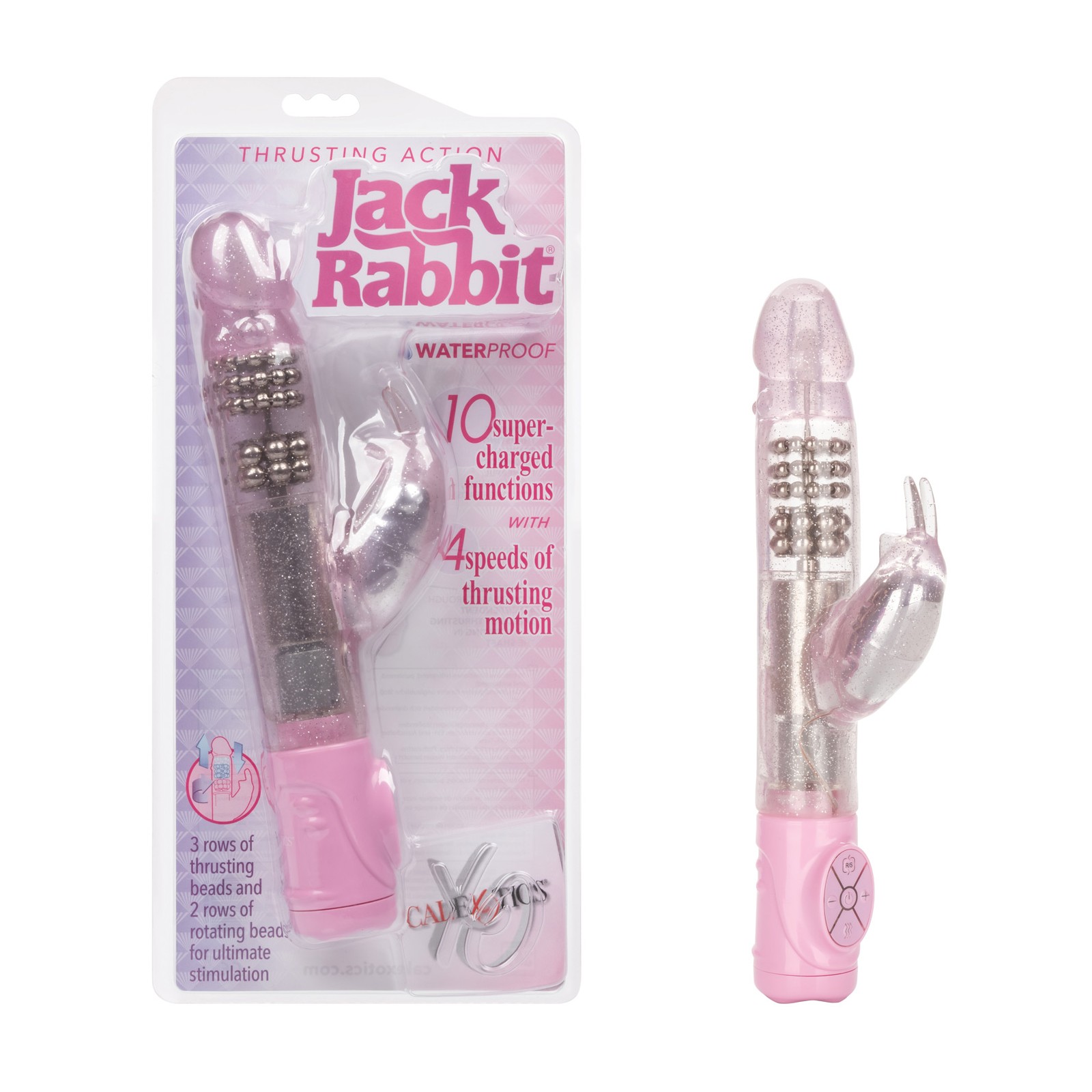 Vibrador Jack Rabbit con Acción de Empuje Rosa