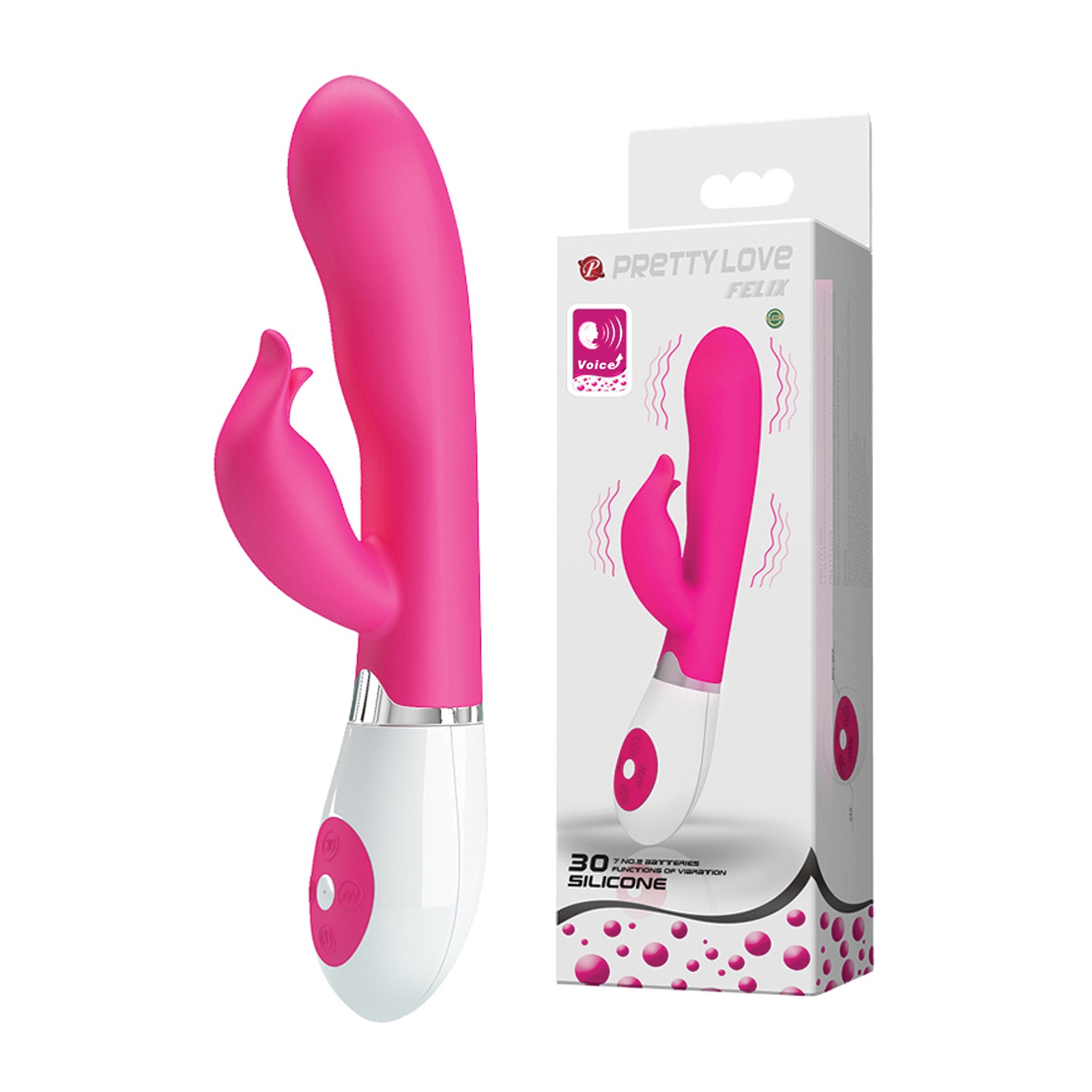 Vibrador Conejito Controlado por Voz Pretty Love Felix