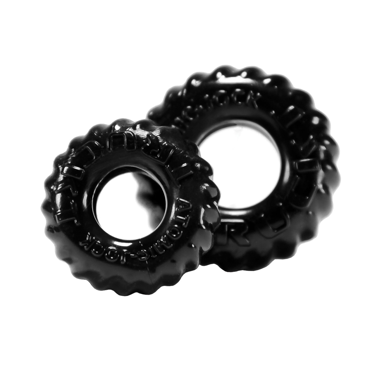 Anillo para Pene y Testículos Oxballs TruckT - Negro Paquete de 2