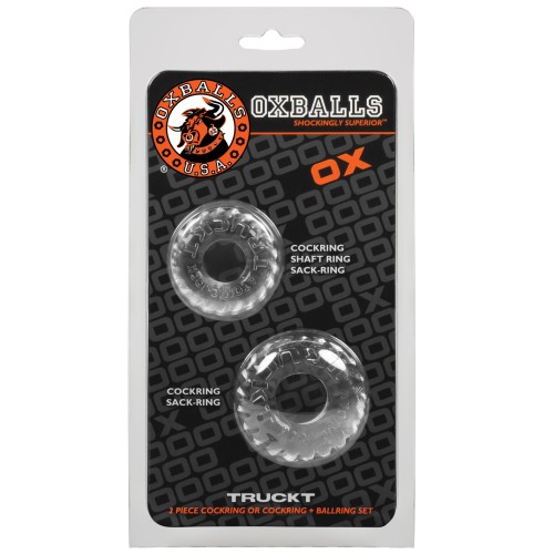 Oxballs TruckT Anillo para Pene y Testículos Transparente Pack de 2