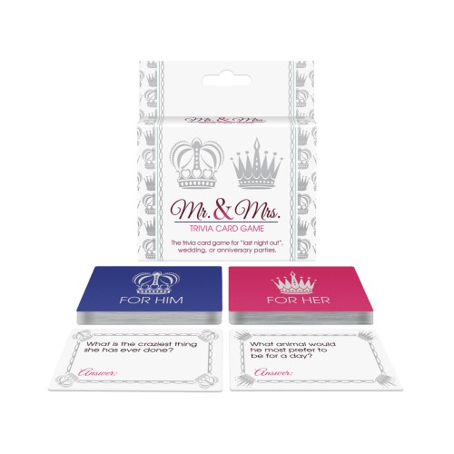 Mr. & Mrs. Trivia Card Game Fun