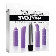 Evolved Multi Sleeve Vibrator Kit - Purple