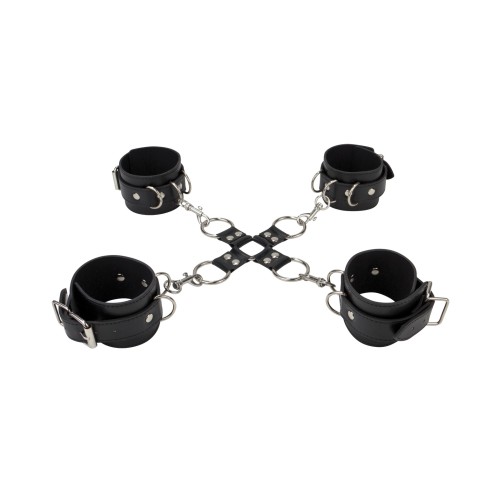 Durable Leather Hand and Leg Cuffs for Bondage