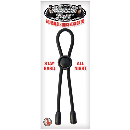 Mack Tuff Adjustable Silicone Cock Tie - Black