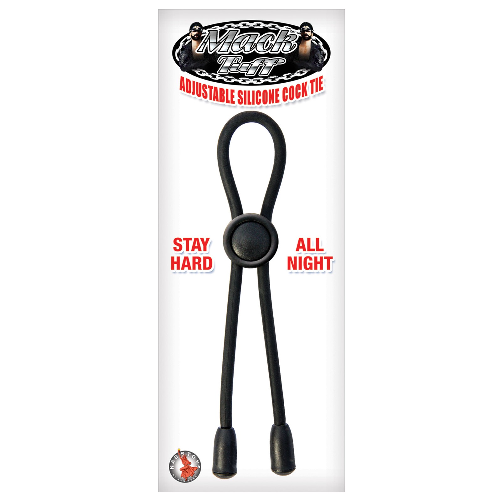 Mack Tuff Adjustable Silicone Cock Tie - Black