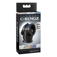 Fantasy C-Ringz Cock Pipe con Estirador de Testículos - Negro