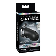 Fantasy C-Ringz Extreme Bloqueador de Pene de Silicona - Negro