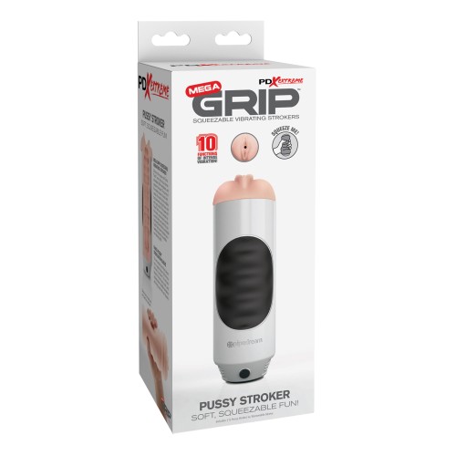 PDX Extreme Mega Grip Vibrating Stroker - Pussy