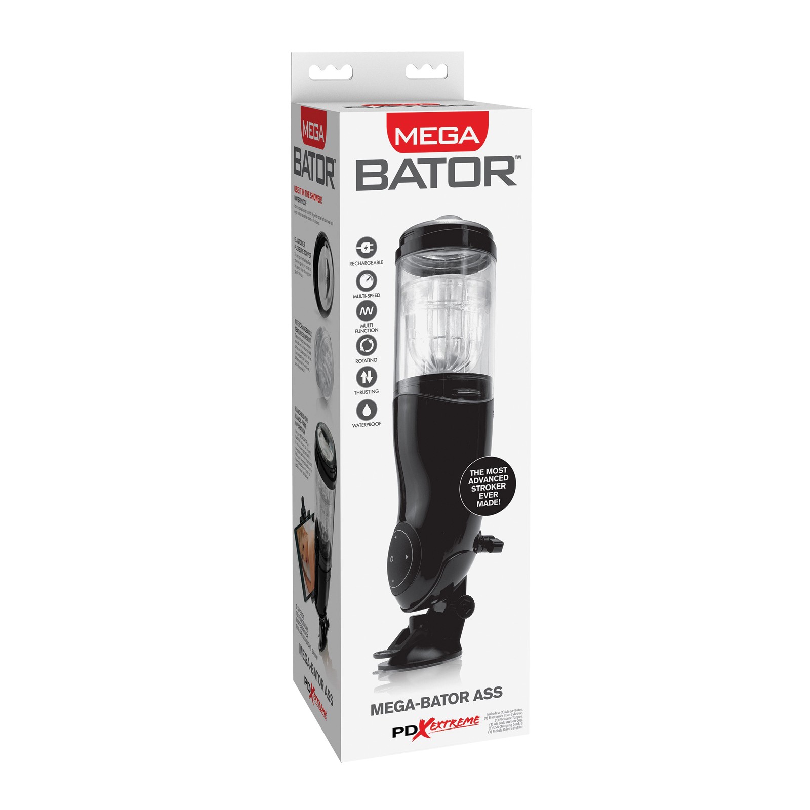 PDX Extreme Mega Bator Estimulación Recargable - Ass