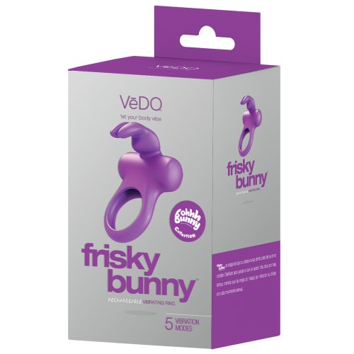 Anillo Vibrador Recargable VeDO Frisky Bunny - Perfecto para Parejas