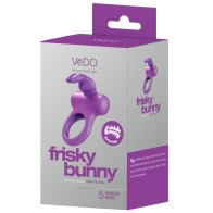 Anillo Vibrador Recargable VeDO Frisky Bunny - Perfecto para Parejas