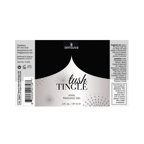 Sensuva Tush Tingle Anal Stimulation Gel