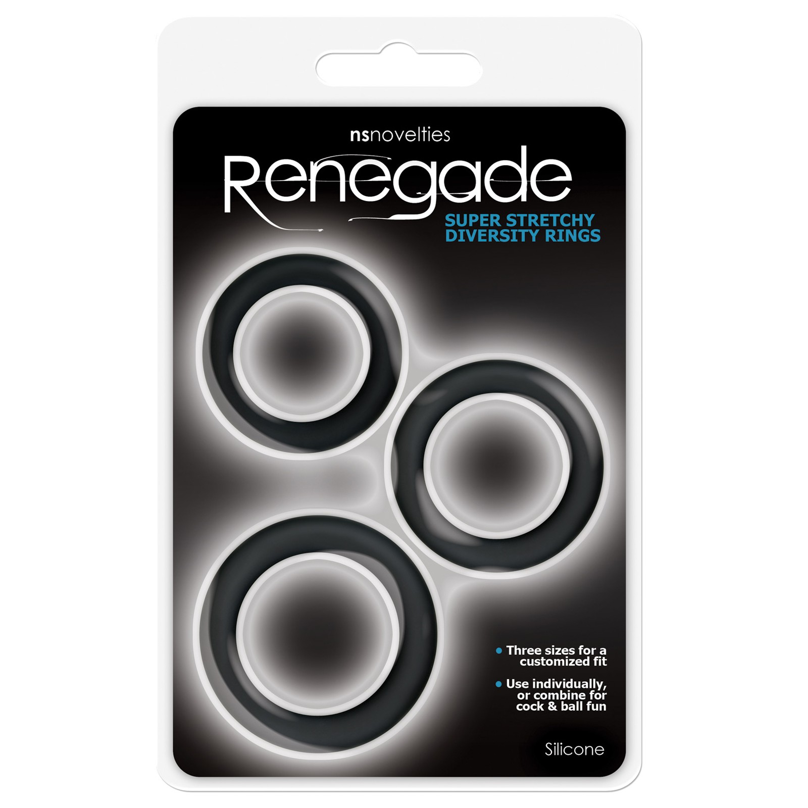 Anillos de Diversidad Renegade - Pack de 3 Negros