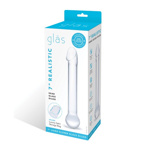 Deluxe 7" Clear Glass Dildo for Realistic Sensation