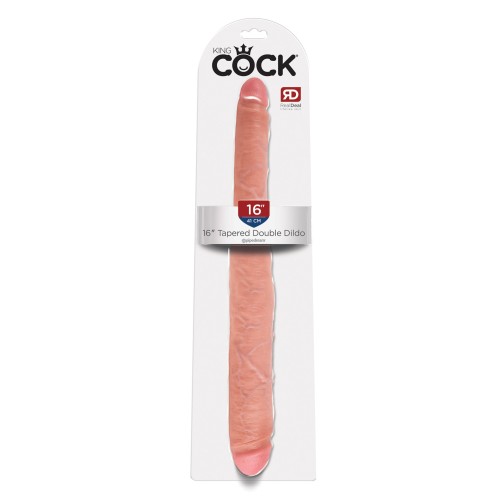 King Cock 16-inch Tapered Double Dildo Flesh