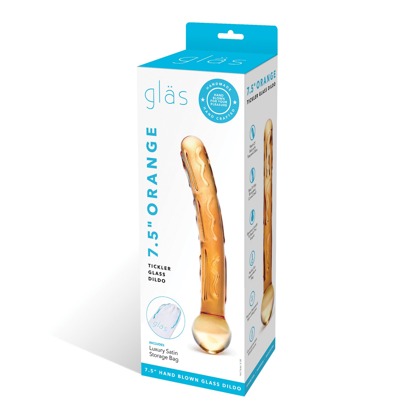 Dildo de Cristal Tickler - Naranja