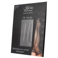 Kix'ies Sam Fishnet Thigh Highs in Black Size A