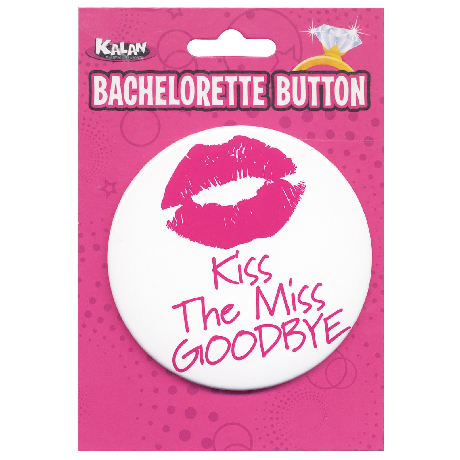 Botón de Boda Kiss The Miss Goodbye