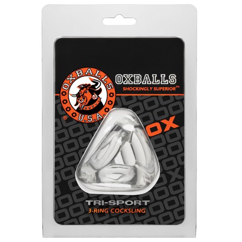 Anillo Cockring Tri Sport de Oxballs - Transparente