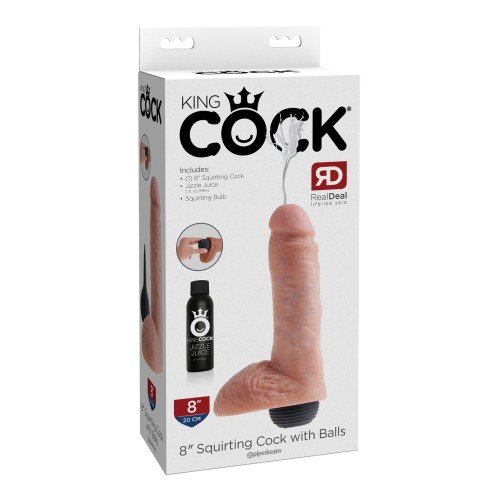 Compra el Pene de 8" que Eyacula King Cock - Flesh