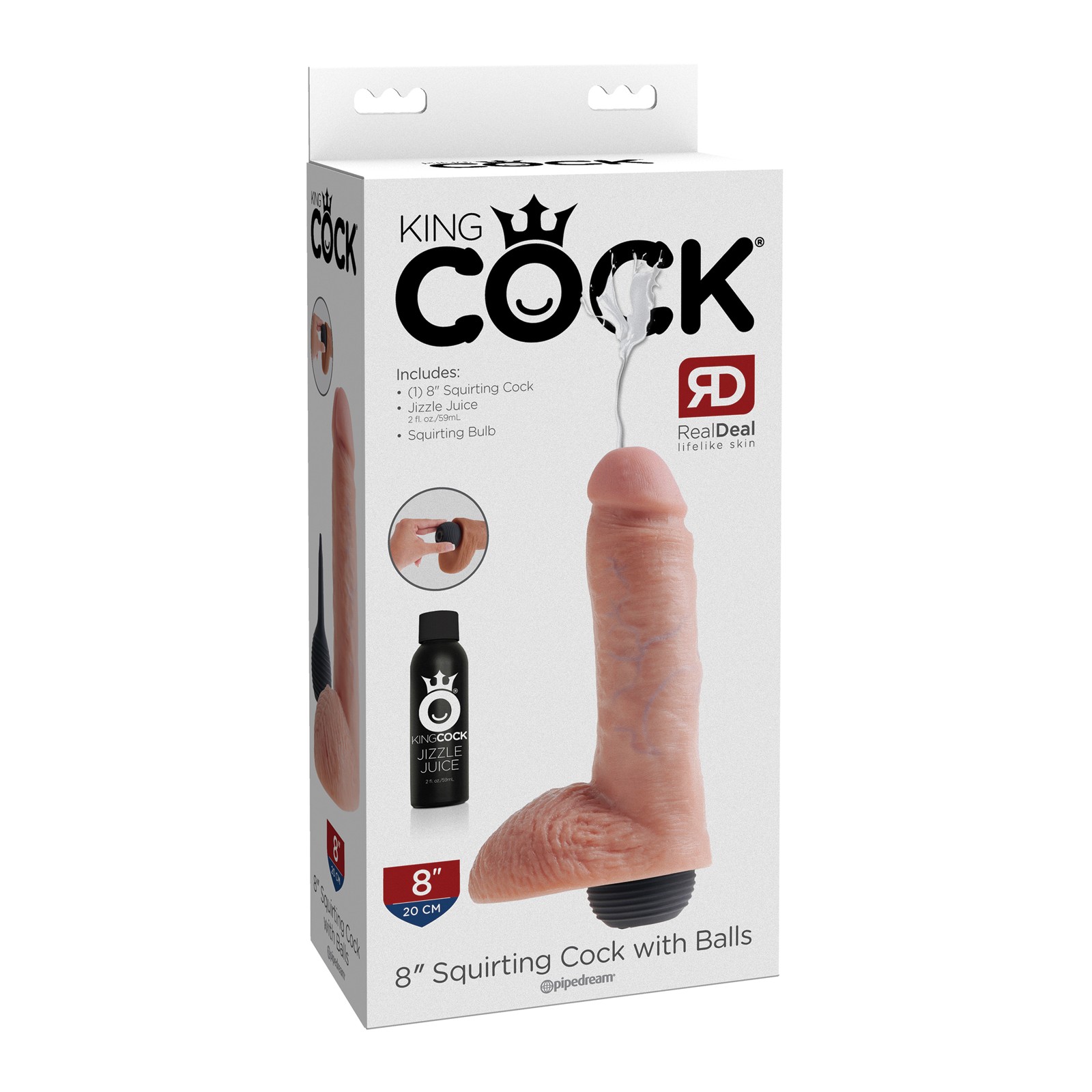 Compra el Pene de 8" que Eyacula King Cock - Flesh