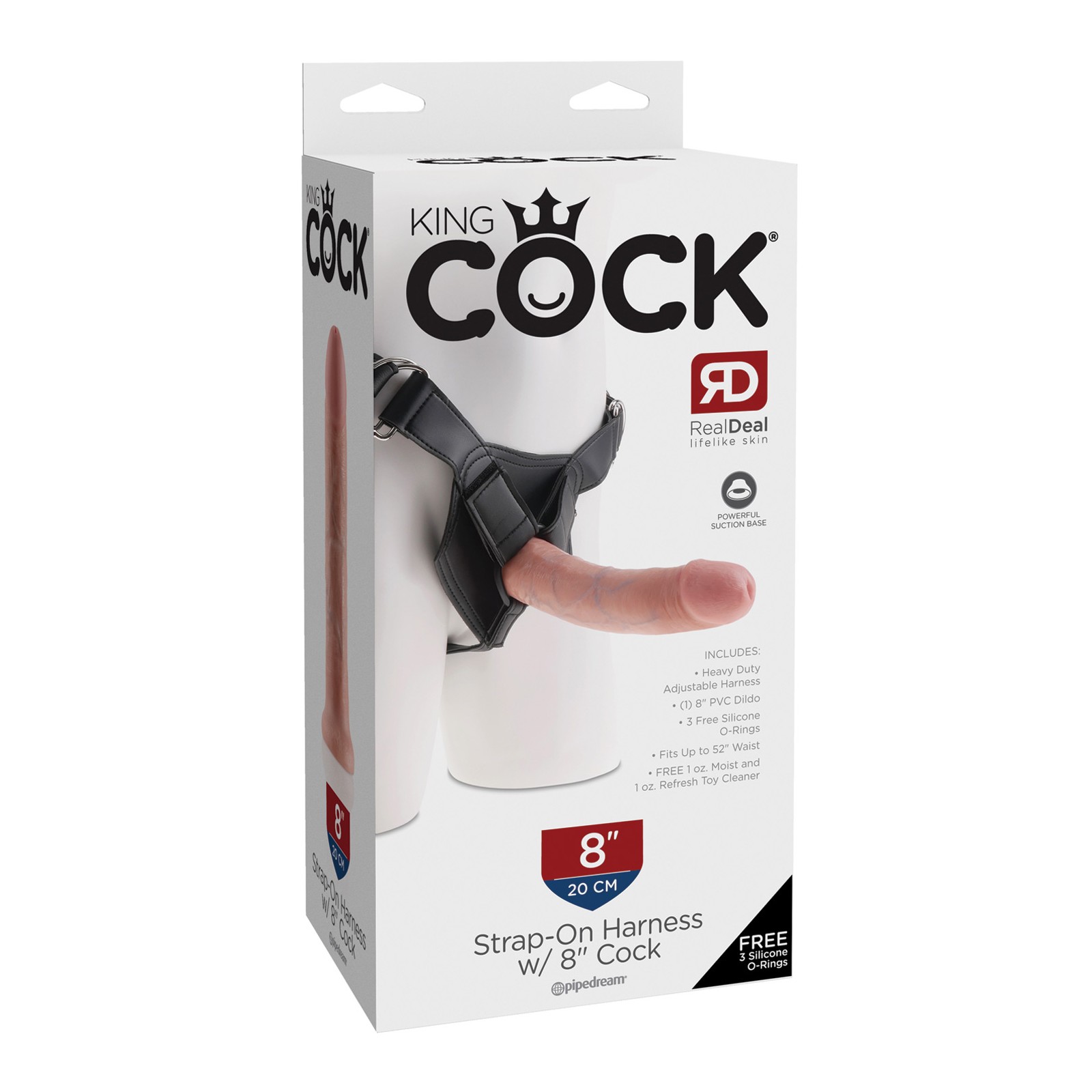 Compra el Arnés Strap-On King Cock con Pene de 8"