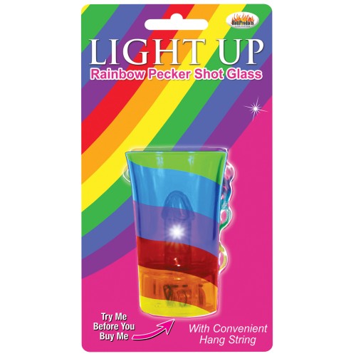 Light Up Rainbow Pecker Shot Glass