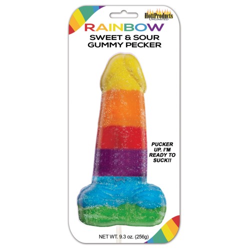 Chupete Gummy Jumbo Sweet & Sour Cock Rainbow