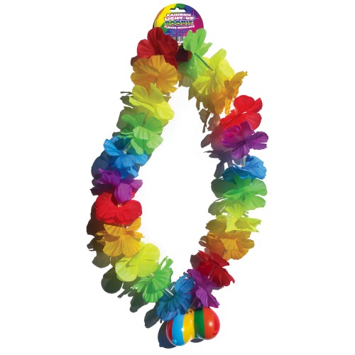 Rainbow Light Up Flower Boobie Necklace