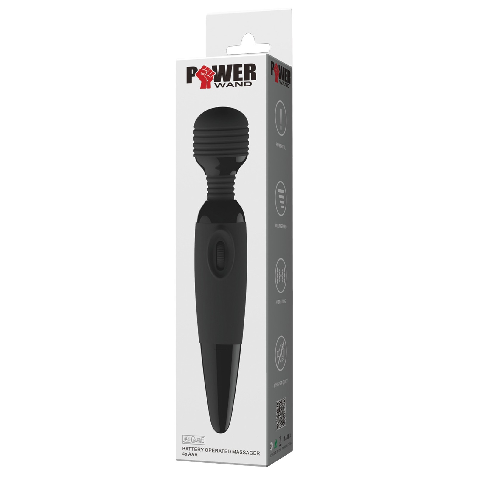 Pretty Love Power Wand Vibrator - Black