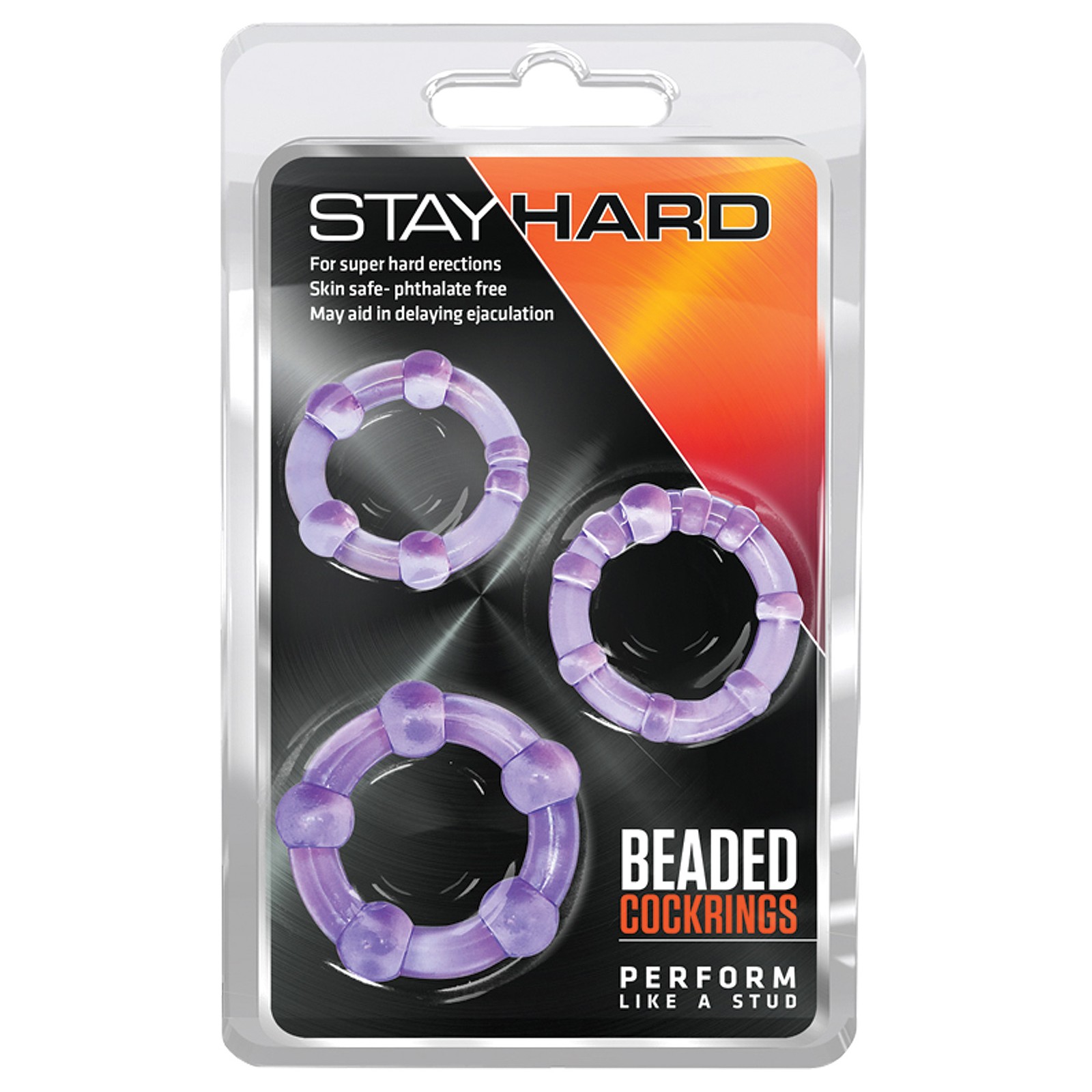 Blush Stay Hard Beaded Cock Rings Pack of 3