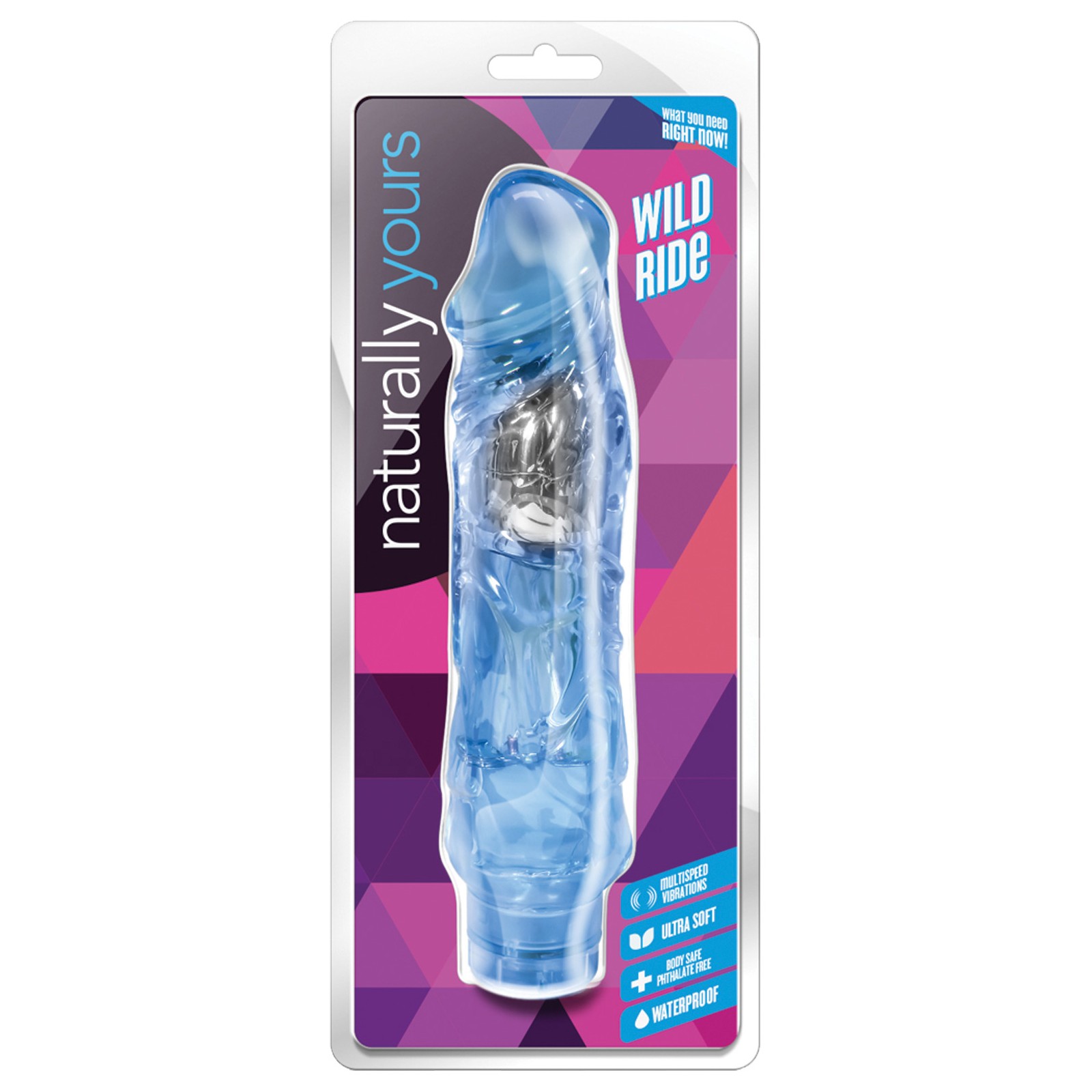 Blush Naturally Yours Wild Ride Vibrator - Blue